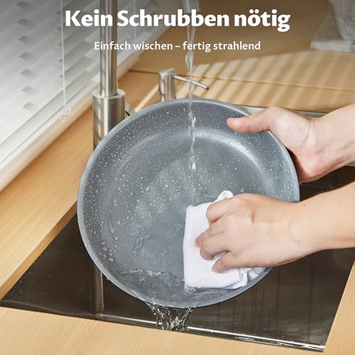 BEZIA Keramik Topfset mit abnehmbarem Griff, 17-tlg. Töpfe & Pfannen Set – Ansicht 8