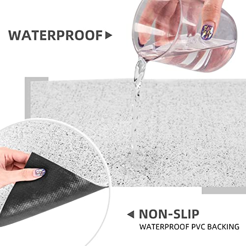 Paillasson extérieur antidérapant en PVC lavable pour entrée coquette