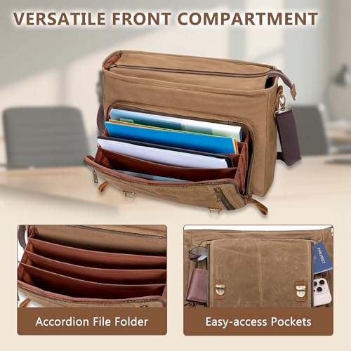 YARWO Accordion File Folder Briefcase
