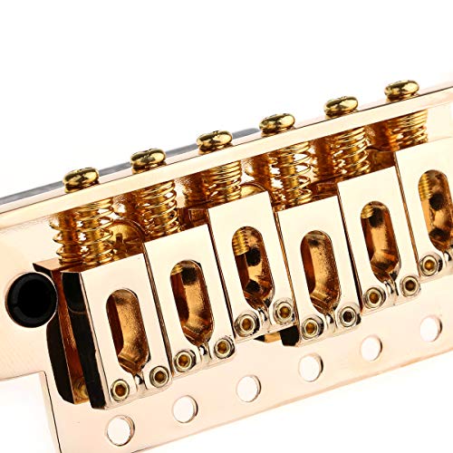 Musiclily Pro 54mm Ponte Tremolo Estilo Strato para Guitarra Stratocaster, Dourado