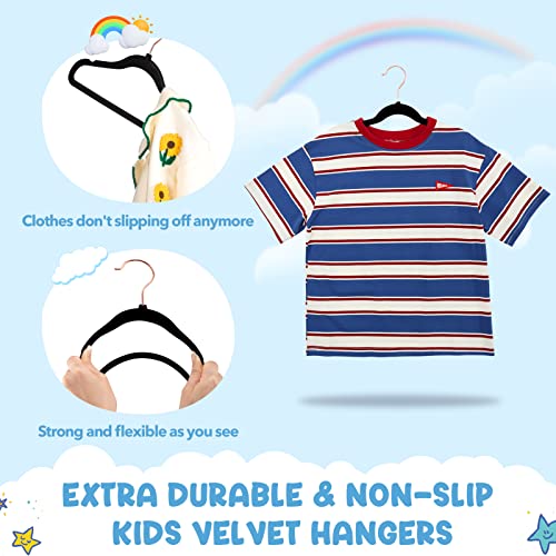 House Day Velvet Kids Hangers 60 Pack, Premium Childrens Hangers For Closet, Ultra Thin Cute Hangers Kids Clothes Hanger thumb #2