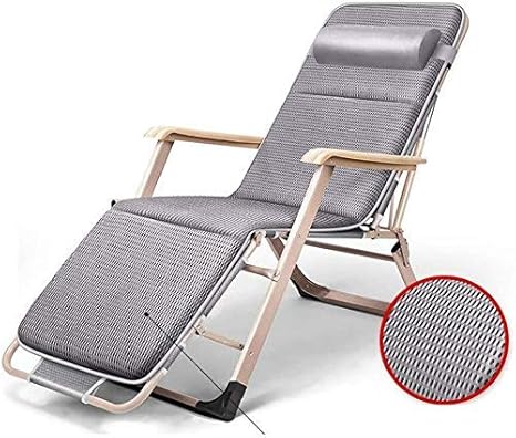 TGTGH Tumbona reclinable para patio, sillas reclinables, sillas de gravedad cero, tumbona ergonómica, tumbona reclinable, para patio, playa, camping, tumbona (