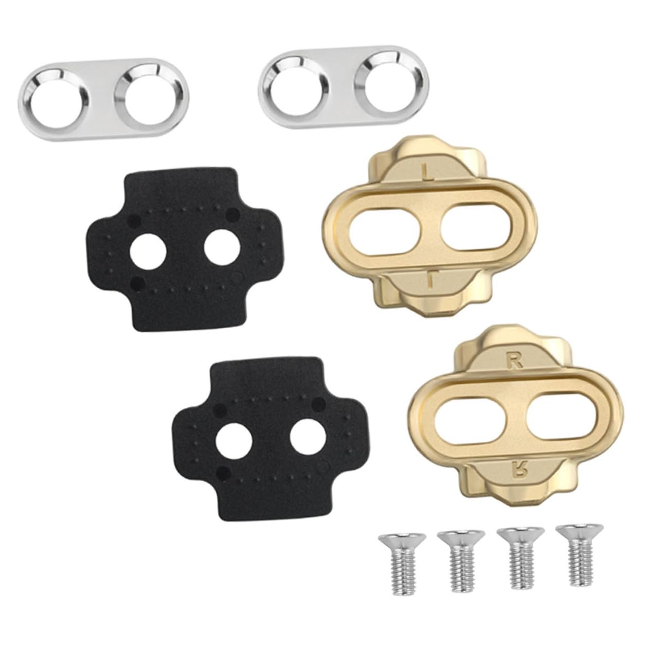 Anneome Sturdy Aluminum Alloy Bike Pedal Cleat Replacement Cycling Pedal Lock Shoes for Road Bike