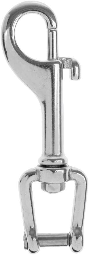 Swivel Carabiner Hooks Keychains Lobster Claw Clasps in Stainless Steel - 8.5 X 2.3 Cm