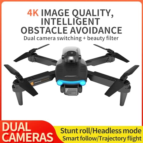 Image of Heattack Olly'S-Drone-With-4K-Camera-Wifi-FPV-1080P-HD-Dual-Foldable-RC-Drone-Altitude-Hold-Headless-Mode-Visual-Positioning-Auto-Return-App-Control-Multicolor-4 (DN12)