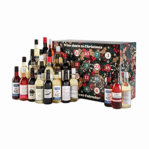 Thornton and France Wine Advent Calendar 2025 | 24 Mini Bottles of Red, White & Rose Wine | Luxury Advent Calendar with Merlot, Chardonnay, Shiraz & More | Christmas Red Wine Gift for Wine Lovers