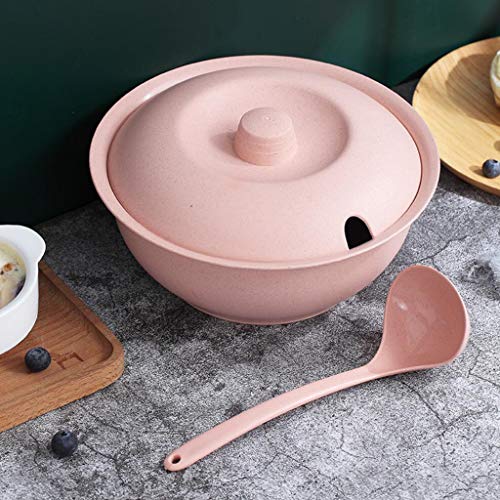 F Fityle Conjunto de Talheres de Palha de Trigo Saudável para Doméstico Pote de Sopa Resistente Ao C