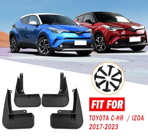 Image of Mud Flaps Guards Fit for 2017-2023 Toyota C-HR /IZOA, Front & Rear Splash Guards Accessories - 4 Pc, Black