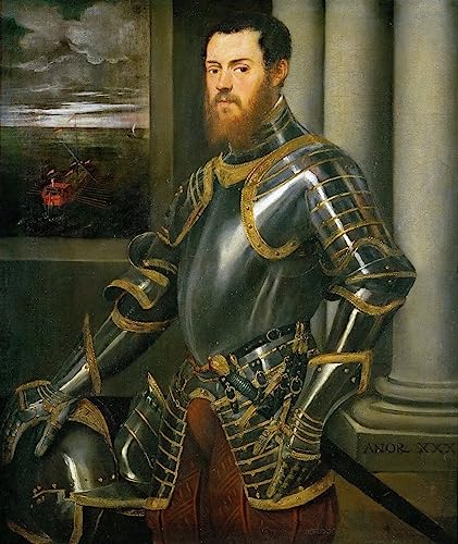 Lienzo decorativo para pared de Tintoretto con retrato de 60x90cm