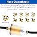 smseace 4Pcs 5/16 Inch fuel filter inline with 8Pcs Hose Clamps in line fuel filter 5/16 Inch for Motorcycles, Car, Trucks 5/16 Inch Inline Fuel Filter