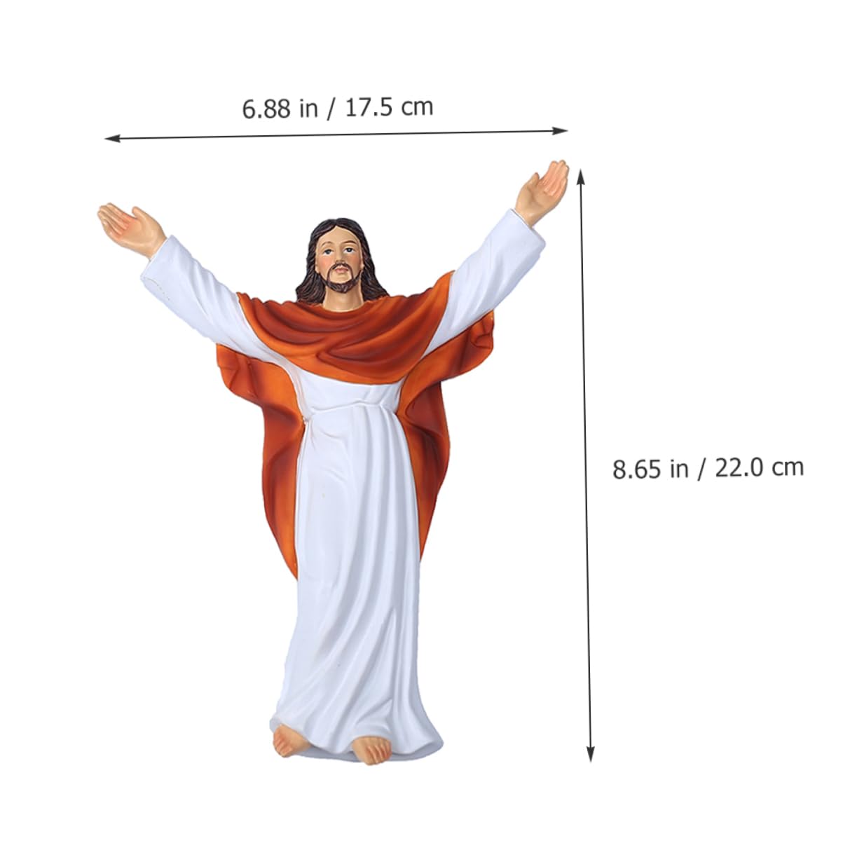 Jesus Anhänger aus Kunstharz für Innenbereich als Wandfigur | Realistische Form, Religiöser Stil, Feine Verarbeitung und Stabile Ausführung für Szene Deko