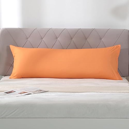 Miniatura 2 de YANHOMY Funda de almohada de sarga de algodón larga de 20 x 54 pulgadas con cierre de cremallera oculto, funda de almohada extraíble suave y cómoda