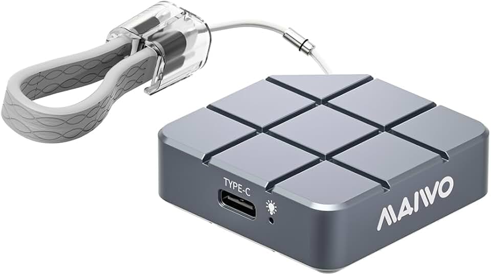 MAIWO Unidade De Estado Sólido Externa Portátil Ssd 512 Gb, Usb 3.2 Gen 2 Tipo C Até 1050 Mb/S, Mini Psd Com Armazenamento Vídeos Prores 4K Para Iphone, Macbook Pro, Macmini E Ps5, Alumínio (Cinza)