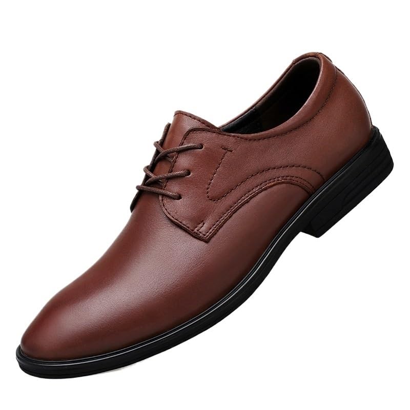 Tuxedo Formal Shoes for Mens Pu Leather Lace-up Plain Toe Anti-Slip Non Slip Resistant Business