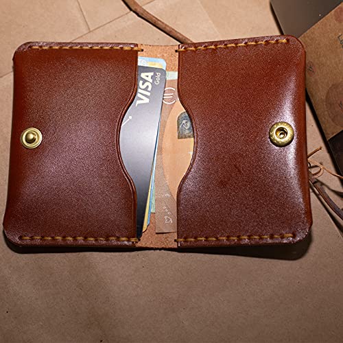 Leather Bifold Card Wallet Slim Minimalist Wallet for Women & Men Front Pocket Card Holder for 8 Credit Cards4