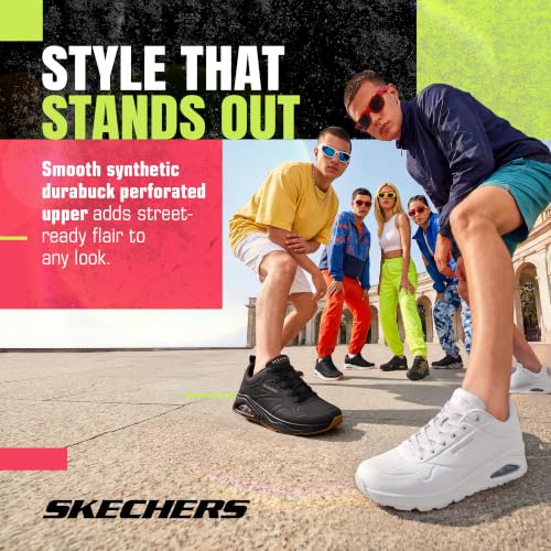 Skechers Herren Uno Stand On Air Turnschuhe, White Durabuck / Mesh, 45.5 EU – Ansicht 6