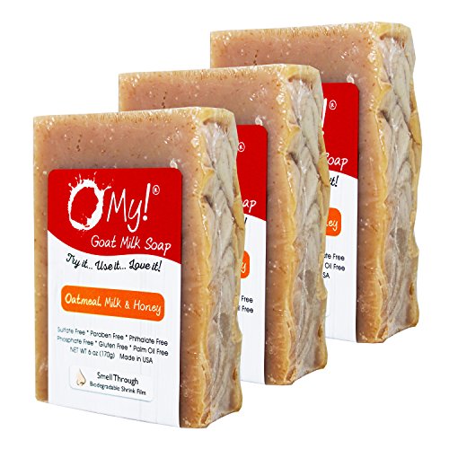 Oatmeal Milk & Honey Goat Milk Soap 6oz Bar | Bundle of 3 | Natural soap | Handmade | Natural Skin Care | Paraben Free | Cruelty Free | Made in USA