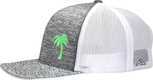Lindo Trucker Hat - Palm Tree Series (Static Gray/Neon) #TOP1