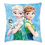 Oirigaga Prinzessin Kissenbezug, 45x45cm Kinder Cartoon Kopfkissenbezug Kissenhülle mit Doppelseitigem Muster & Verstecktem Reißverschluss, Superweicher Plüsch Zierkissenbezüge für Sofa Bett Stuhl