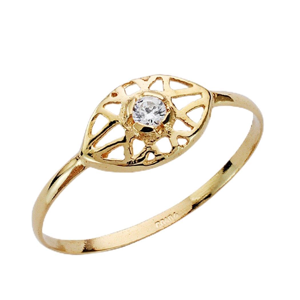 Sortija oro 18k con piedras 11mm. [AA0497]