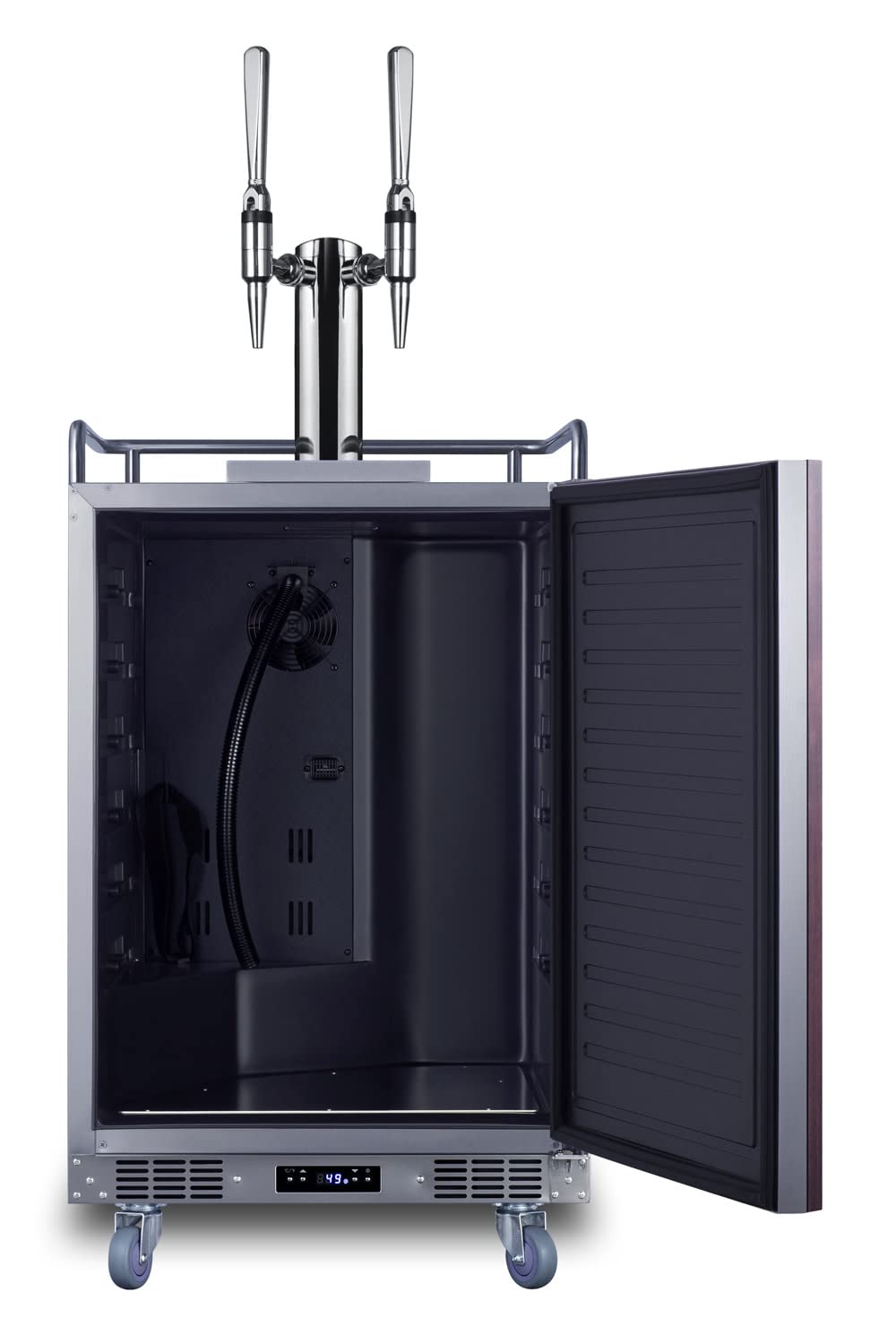 Summit Appliance Sbc682pnrncftwin Panel Ready 24" Wide Built-In Nitro Coffee Kegerator, Panel Not Included, 5.6 Cu.Ft. Interior, Dispenses Nitro Coffee, Dual Tap System, Weatherproof Design on Fridge.com - View 2