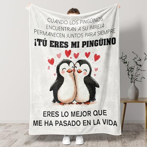 TheGiffter Regalos Aniversario para Parejas, Pinguino Franela Manta Regalos Originales para Parejas, Regalo Novio Regalo Novia, Regalo Pareja Navidad San Valentín 1.3 × 1.5 m TheGiffter Regalos Aniversario para Parejas, Pinguino Franela Manta Regalos Originales para Parejas, Regalo Novio Regalo Novia, Regalo Pareja Navidad San Valentín 1.3 × 1.5 m
