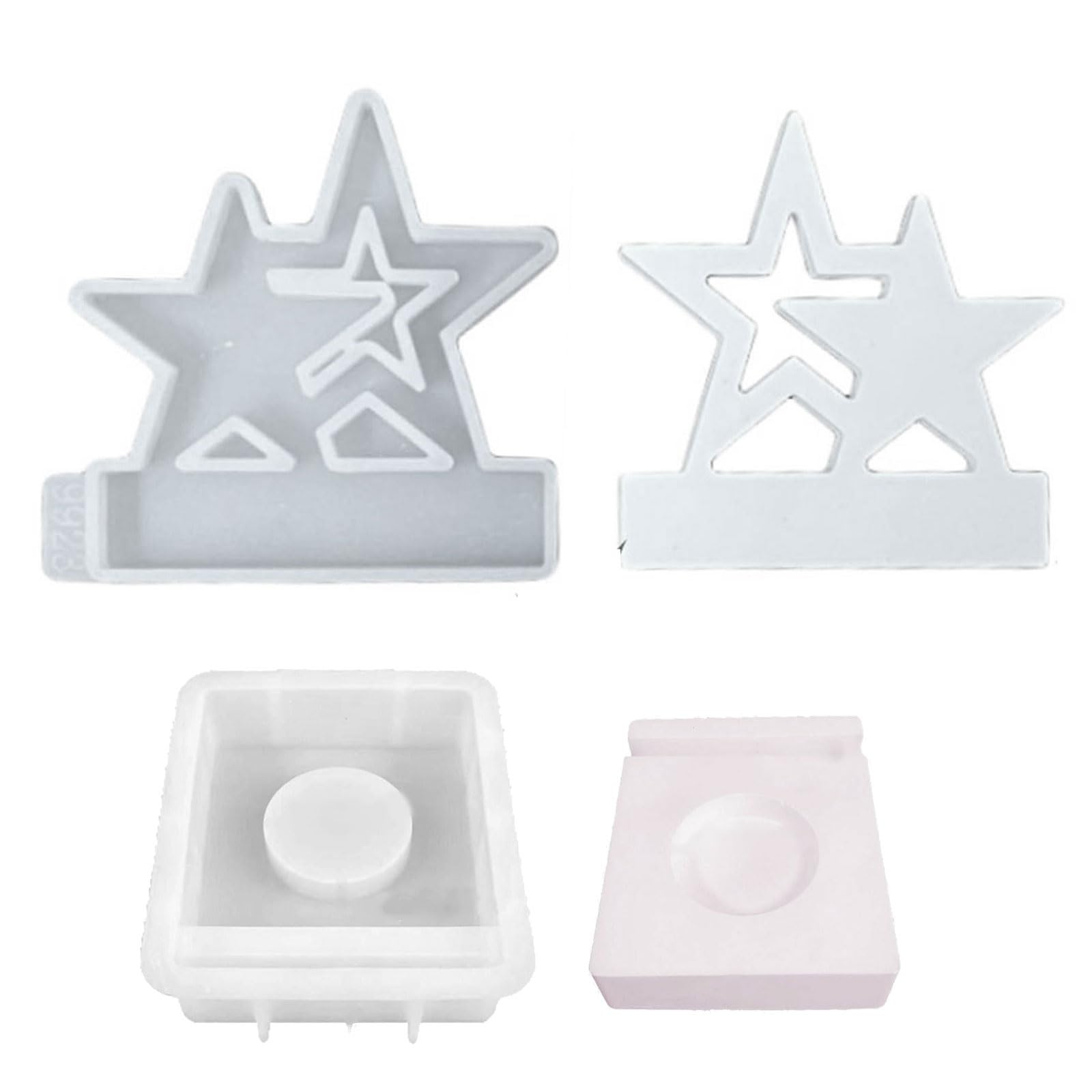 Jazuaiao Star Holder Molds for Tealight Holder Home Decorations Art Craft Easy to Use Molds