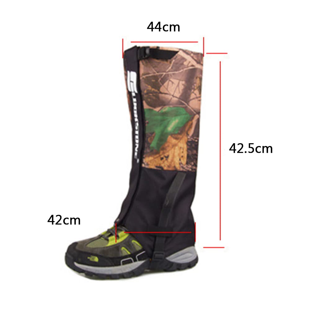 WolFum Cubierta de nieve impermeable resistente al desgaste para montañismo, desierto de la selva, antiagarrotamiento, arena, cubierta protectora para pies, leggings para exteriores