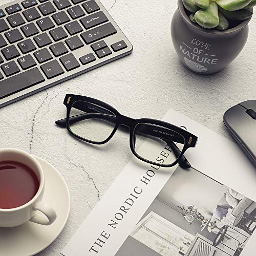 Cyxus Blue Light Blocking Computer Glasses For Anti Eye Strain Uv Clear Lens Eyewear Women/Men (8084T01,Black) #TOP6