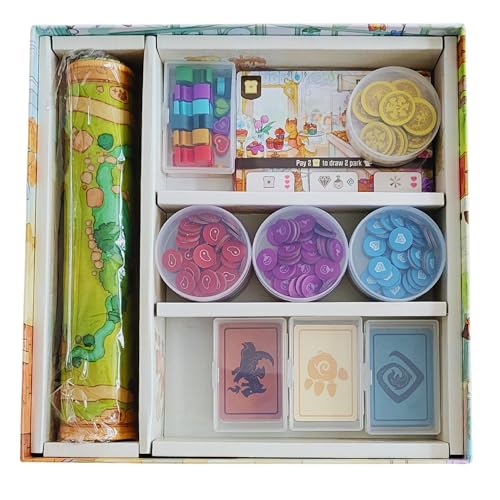BitsBins Organizer for Flamecraft Base Game, Organizes Cards and Tokens Easily and Fits in Game Box, Board Game Accessories for Components of Flamecraft (Flamecraft)