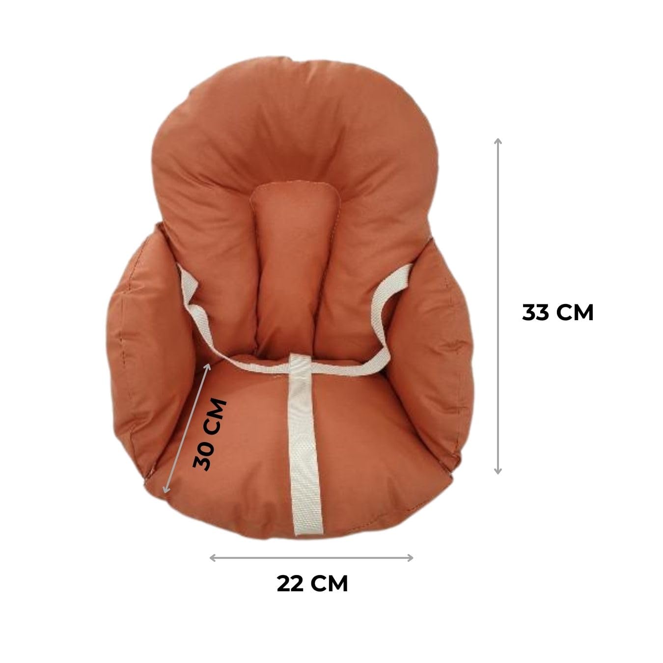 Easy Dort - Coussin de Chaise Haute bébé Coton Enduit Couleur - Lagon - Fabriqué en France