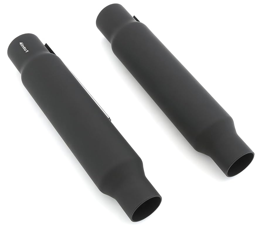 Amazon.com: Set of 2 Shorty Mufflers - Flat Black - 12