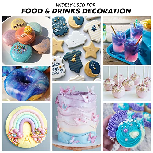 image for Edible Glitter,10 Colors Edible Glitter Set for Valentine's Day Cake D