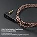 Newest KZ ZS3/ZS4/ZS5/ZS6 Dedicated Cable 0.75mm 2-Pin Upgraded Cable Replace Cable 2 PIN Upgrade Cable Ues for KZ Earphone with MIC