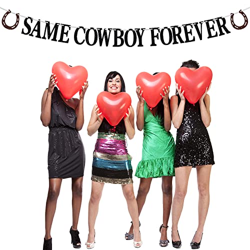 Image of Same Cowboy Forever Banner, Country Western Bachelorette /Funny Bridal Shower Decorations /Hen Party Bunting Sign, Bachelorette Party Decoration Supplies