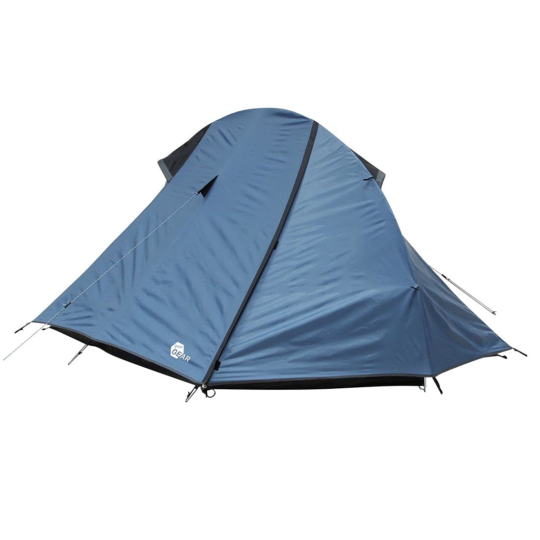 YourGEAR - Tenda da trekking ORA, per 2 persone, protezione UV 50+, protezione dagli insetti, impermeabile, 5000 mm, colore: Blu/Grigio