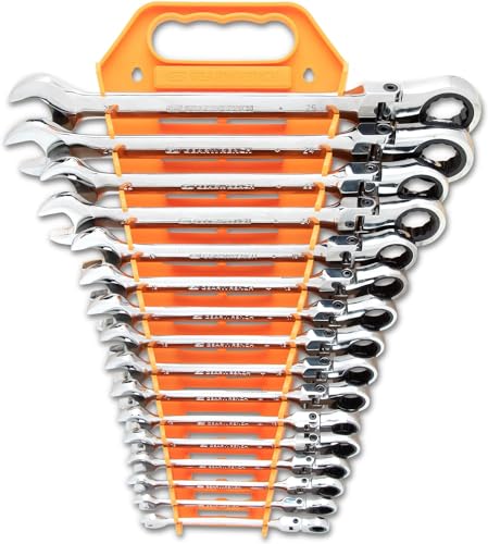 Image of GEARWRENCH 16 Pc. Ratcheting Flex Combination Wrench Set, Metric - 9902D