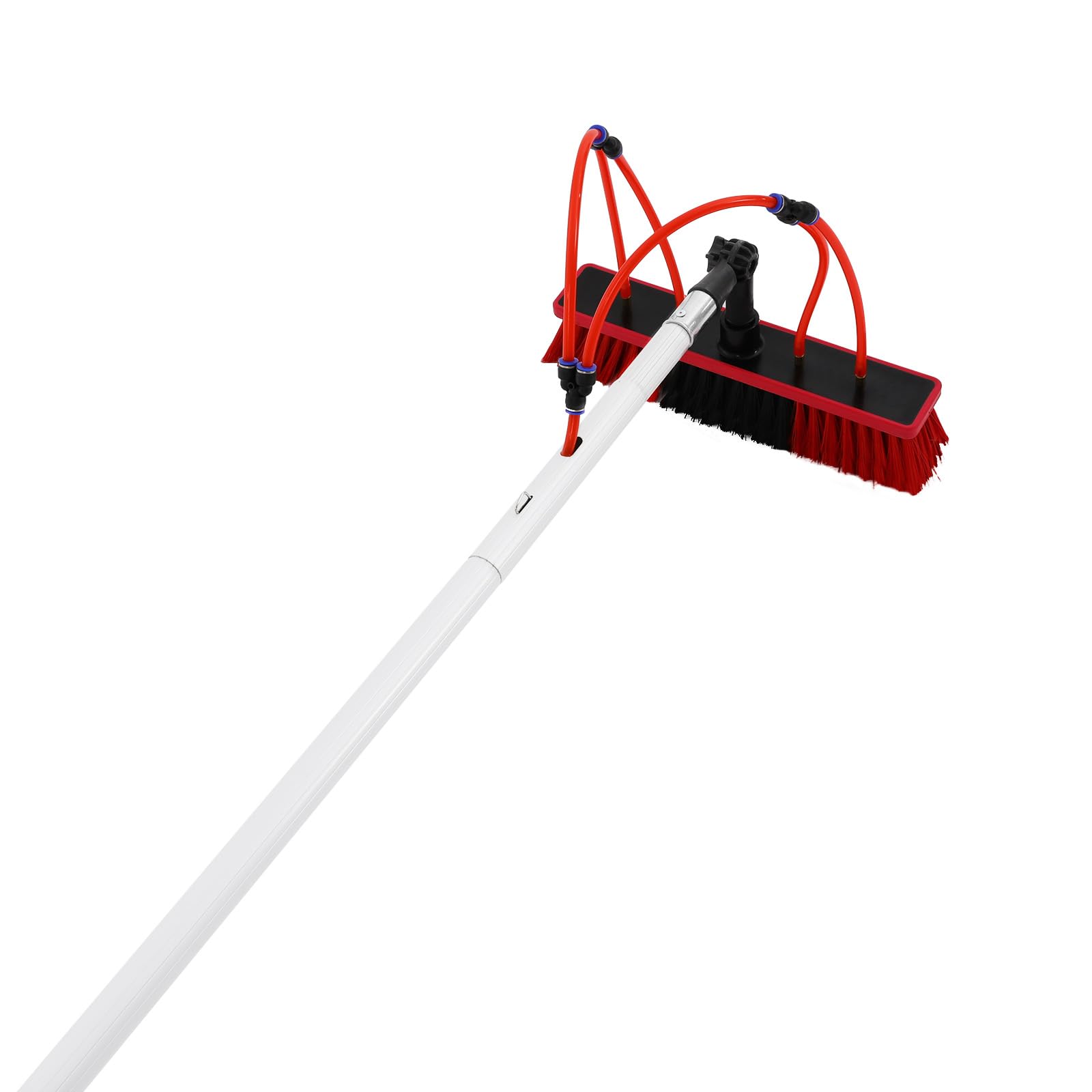 Cepillo de lavado de hasta 10 m para limpieza de ventanas, limpiador de canalones con cabezal de cepillo de 35 cm, cepillo de limpieza PV para panel solar