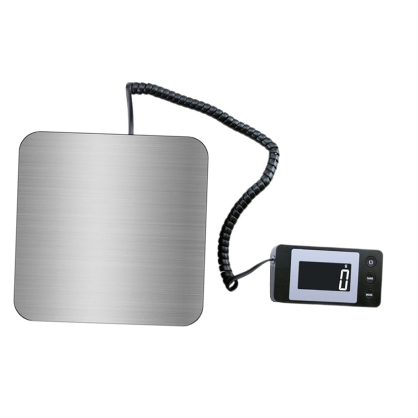 Adorainbow Tragbare Einheitenfunktion 50kg Lcd Elektronische Paketwaage mit Display und Edelstahlgehäuse mit Mehrfach Haltefunktion für Posteinrichtungen und Paketvorbereitung