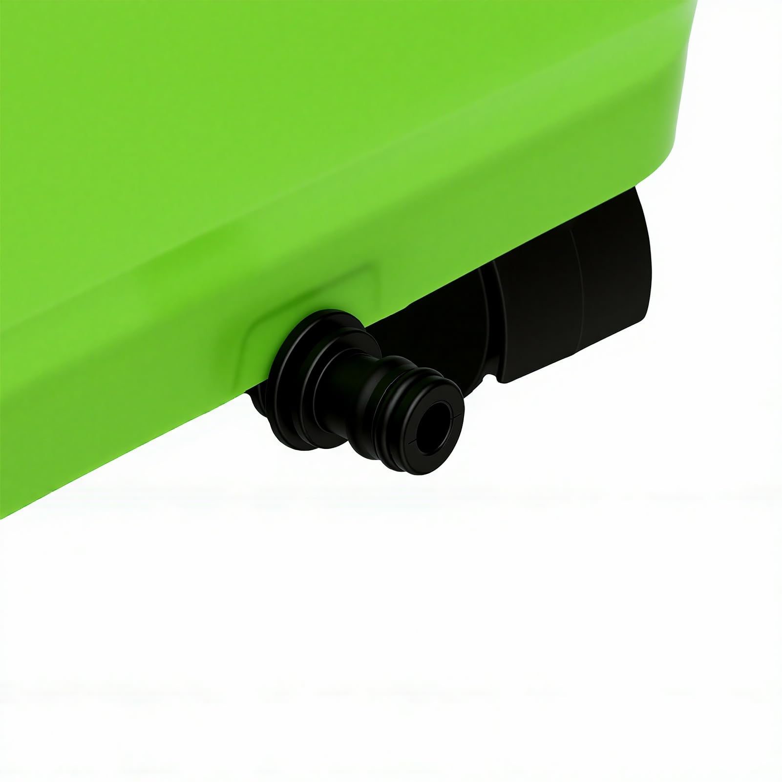 Seau Pliable de 22 litres avec Couvercle Verrouillable, roulettes et Tige de Traction, Système de Drainage Au Fond, Silicone PP, Se Replie à 12 CM pour Le Lavage de Voiture