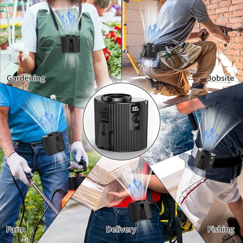 Portable-Mini-Waist-Fan-Personal-Waist-Clip-Fan-With-Max-20H-Working-Time-5-Speeds-11000RPM-Strong-Airflow-Rechargeable-Hands-free-Wearable-Belt-Fan-for-Outdoor-Jobsite-Camping-Traveling-Fishing