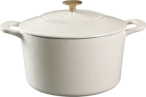 MARTHA STEWART Gatwick 7 QT Enamel Cast Iron Dutch Oven,