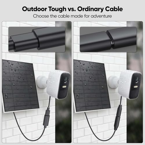 15FT Long USBC Extension Cable for Ring Solar Panel and Camera, Black Waterproof USB Type-C Male to Female Extender Cord Charger 45W for Ring USBC Solar Panel,Security Camera,Mag-Safe Charger [15FT] by URELEGAN - Image 7