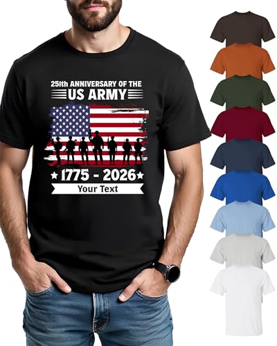 Custom US Army 251th Anniversary Shirt 2026, Personalized Veteran T-Shirts for USA 251th...