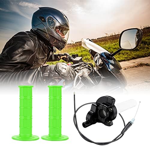 Ungfu Mall 2PCS 7/8 inch Throttle Grip Twist With Cable for 110cc 125cc Pitbike Motorcycle Dune Buggie