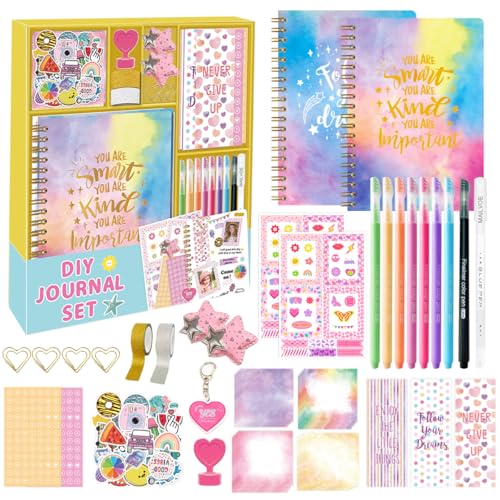 2-Pack Mega Stationery Set for Girls Birthday Presents Age 4-12 Year Old Girl Gifts for 4-12 Year Old Girls Toys Girls Toys Age 3-8 Teenage Girl Gifts Girls Diary Art Set for Kids 9-12 Scrapbook Kit