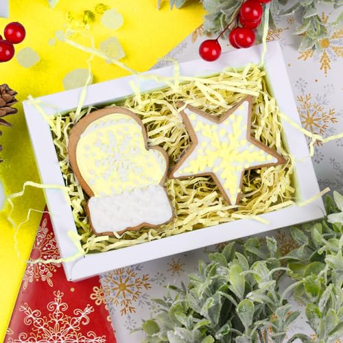 Image of 2 LB Light Yellow Crinkle Cut Paper Shred Filler Great for Gift Wrapping, Basket Filling, Birthday, Wedding, Halloween, Thanksgiving, Christmas Day, New Year Party Decorations Filling Supplies