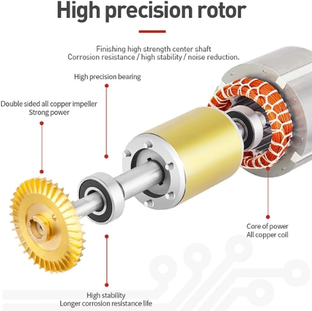 120W Automatic Water Pressure Booster Pump 110V 60Hz, Home Inline Shower Booster Pump with Water Flow Switch for Household Kitchen Bathroom Water Heater Irrigation