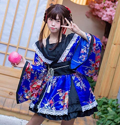 Amazon | ミニ 着物 ワンピース コスプレ 和服 ドレス 衣装 和装