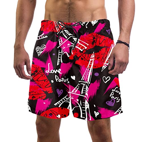 Maillots de bain pour hommes imprimé Tour Eiffel short de plage haute qualité